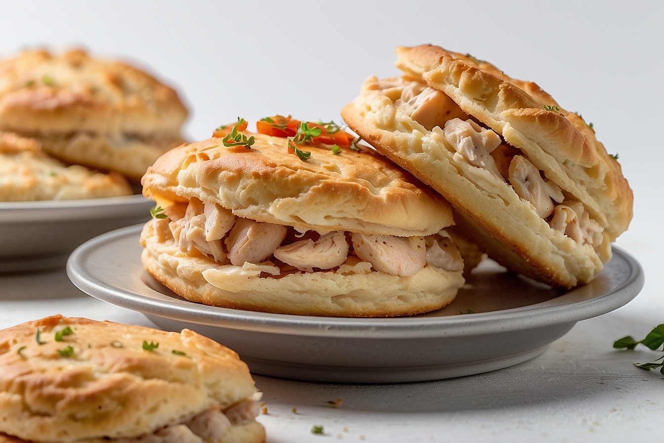 biscuits filled with chicken meat