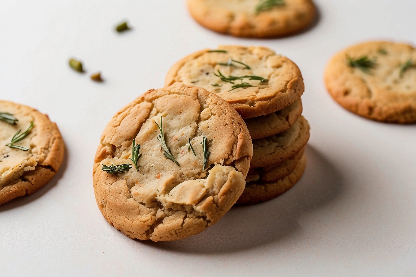 cookies sprinkled with herbs