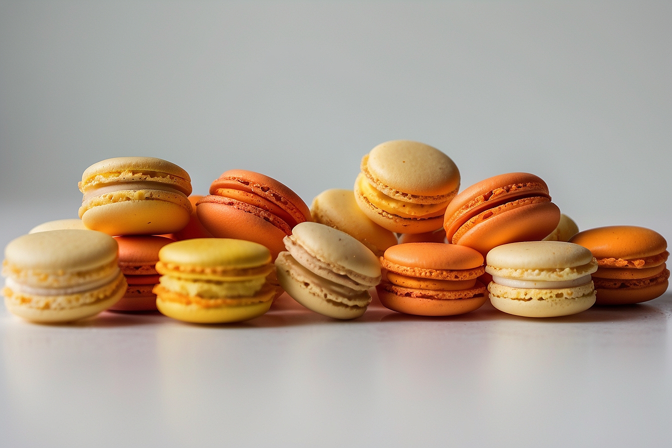 macarons in different shades of orange