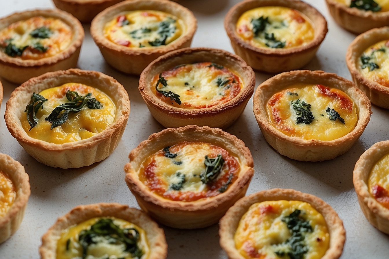 mini spinach quiches