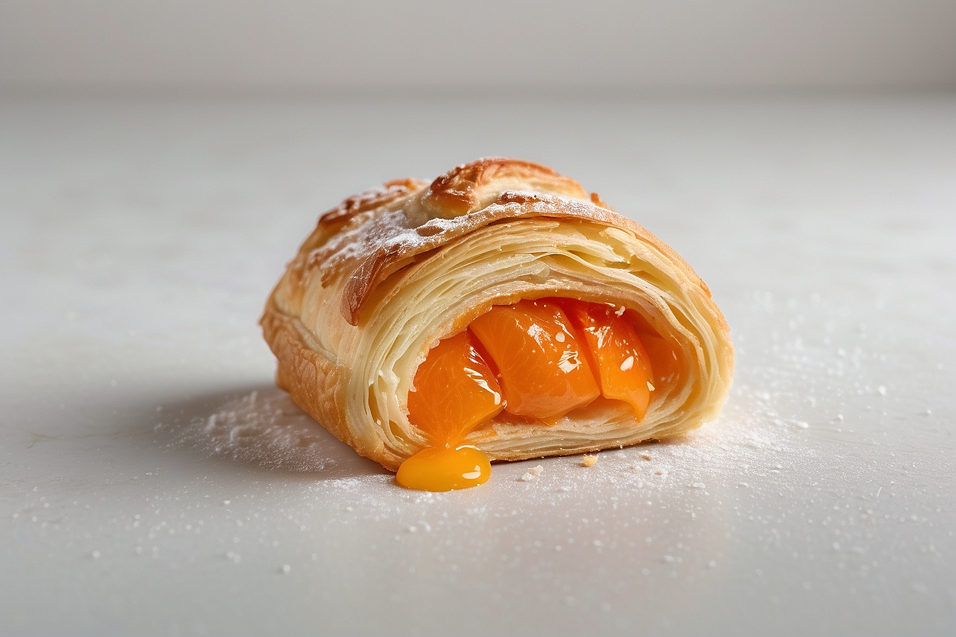 puff pastry filled with orange fruits